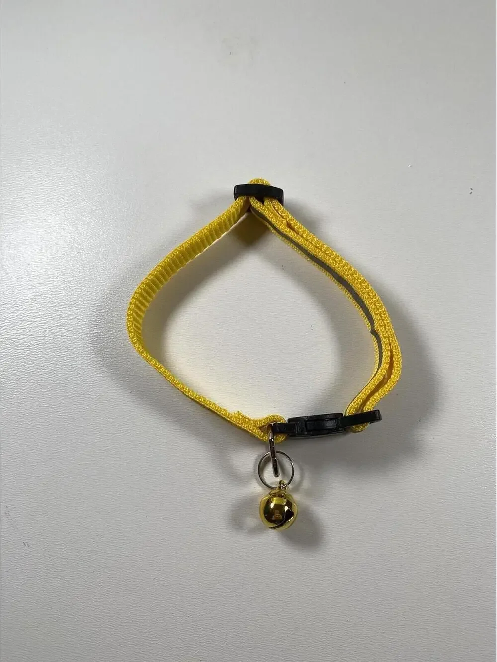 Cat Breakaway Collar Yellow New Jingle Bell Reflective Strip Adjustable Safety